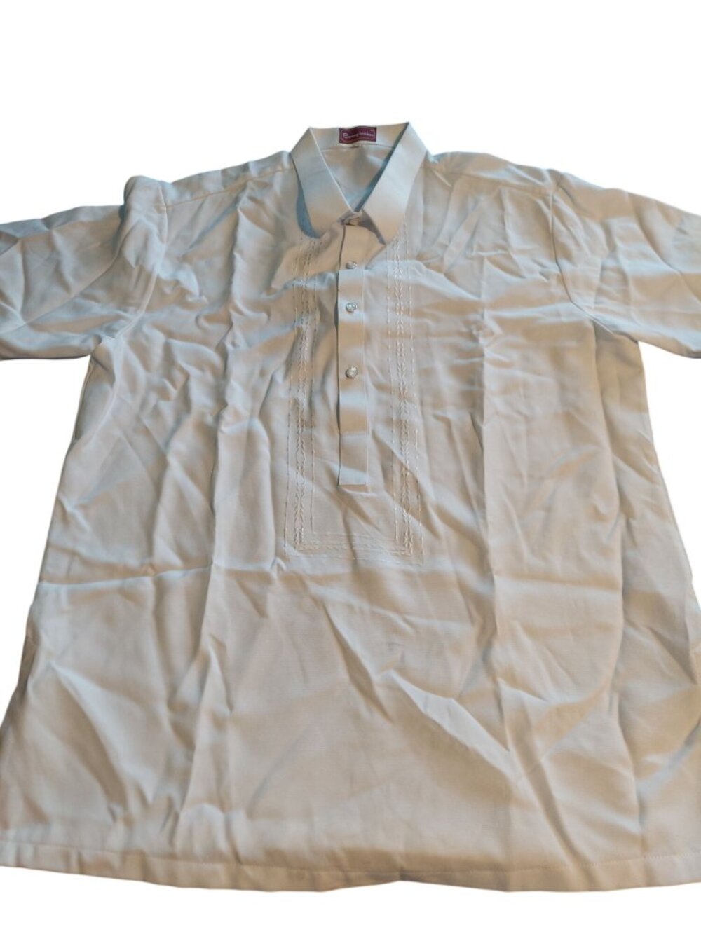 Barong Lumban Mens Shirt 2XL White With "Im Manila Proof" Back Design 1501